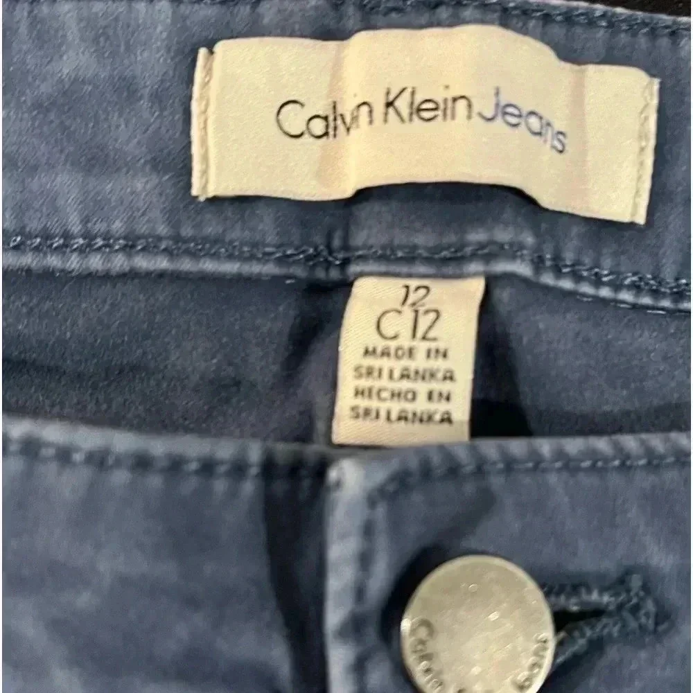 Calvin Klein Jeans size 12 slate blue ankle skinny pants EUC - Picture 5 of 12